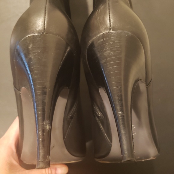 Via Spiga Leather Stiletto Knee High Boots - Picture 6 of 8